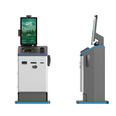 Hotel Self Check In Kiosk Free Standing With Document Scanning / Payment Collection