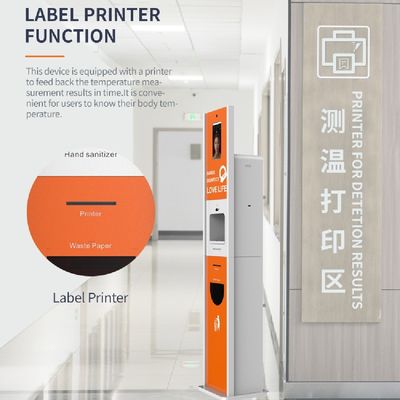 AI Face Recognition Thermometer Dispenser Temperature Kiosk Digital Signage Auto Clean Sanitizer System