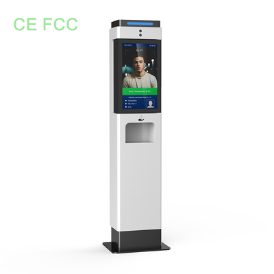 Android 7.1.2 Facial Temperature Scanner Kiosk With Hand Disinfection Function